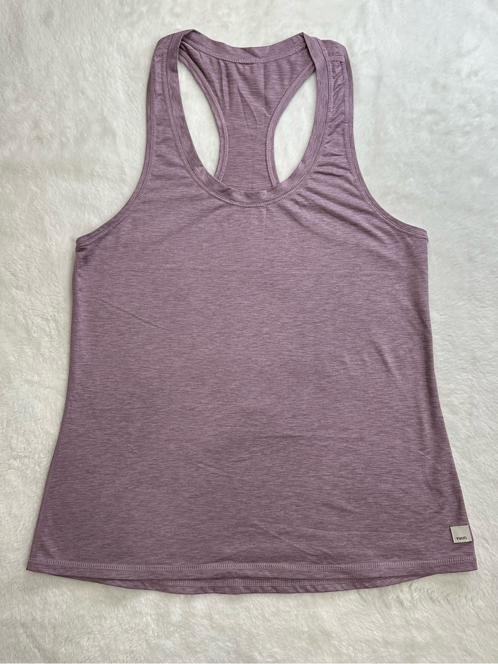 Vuori Lux Performance Racerback Tank Top Lilac Heather Size L VW108